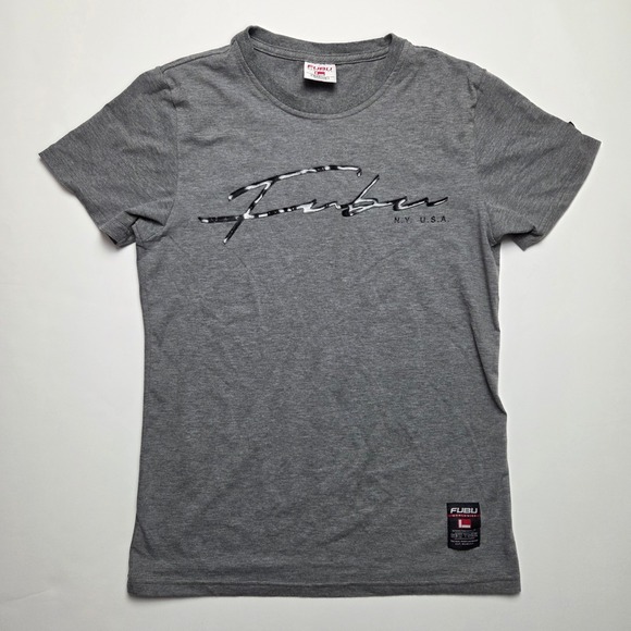 FUBU Other - VTG FUBU Y2K Charcoal Gray Graphic Tee Size Large